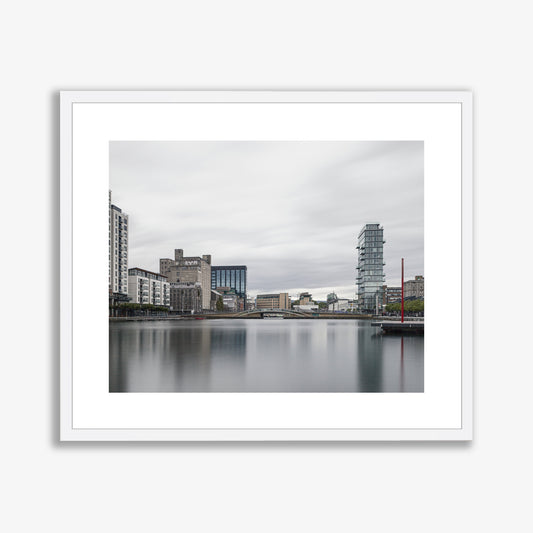 Grand canal dock in a white frame