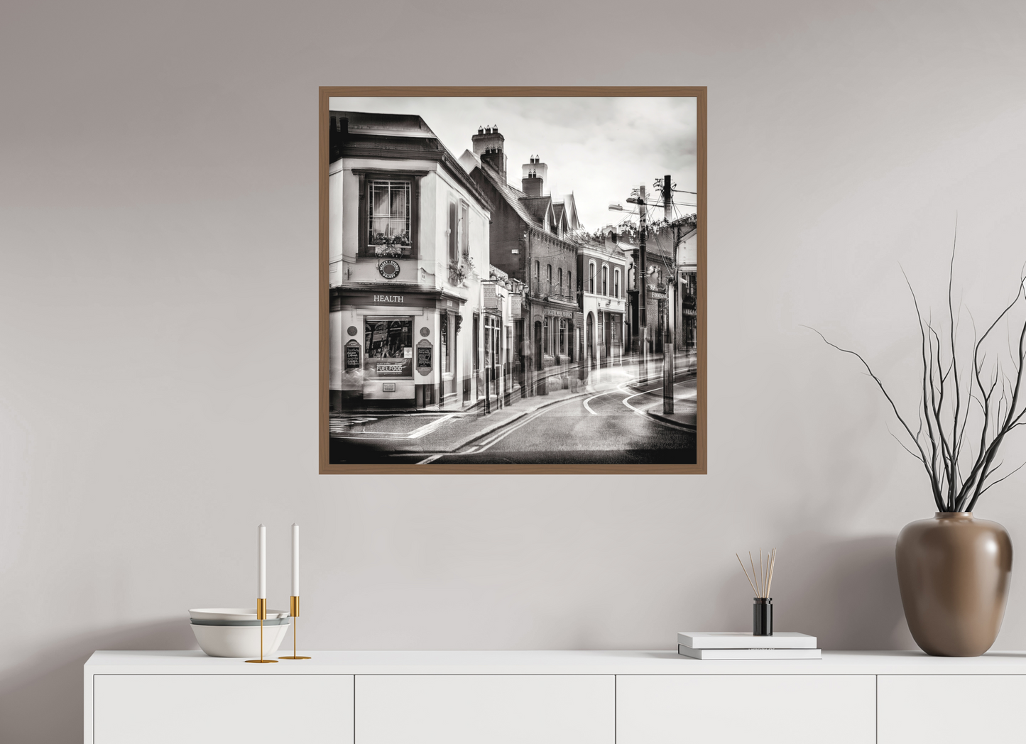 80 x 80 cm, Walnut Gallery Frame Dalkey