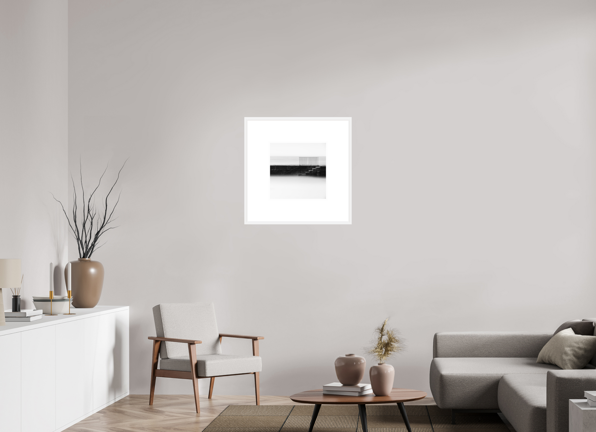 40 x 40 cm, White Large Acrylic Chat SQ