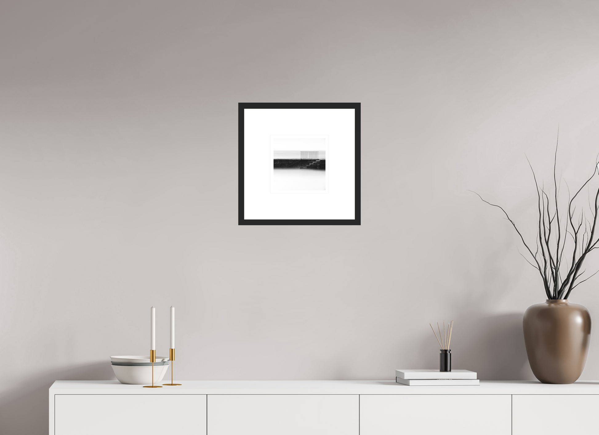 20 x 20 cm, Black Frame Museum Glass Products Chat GBT V1 SQ