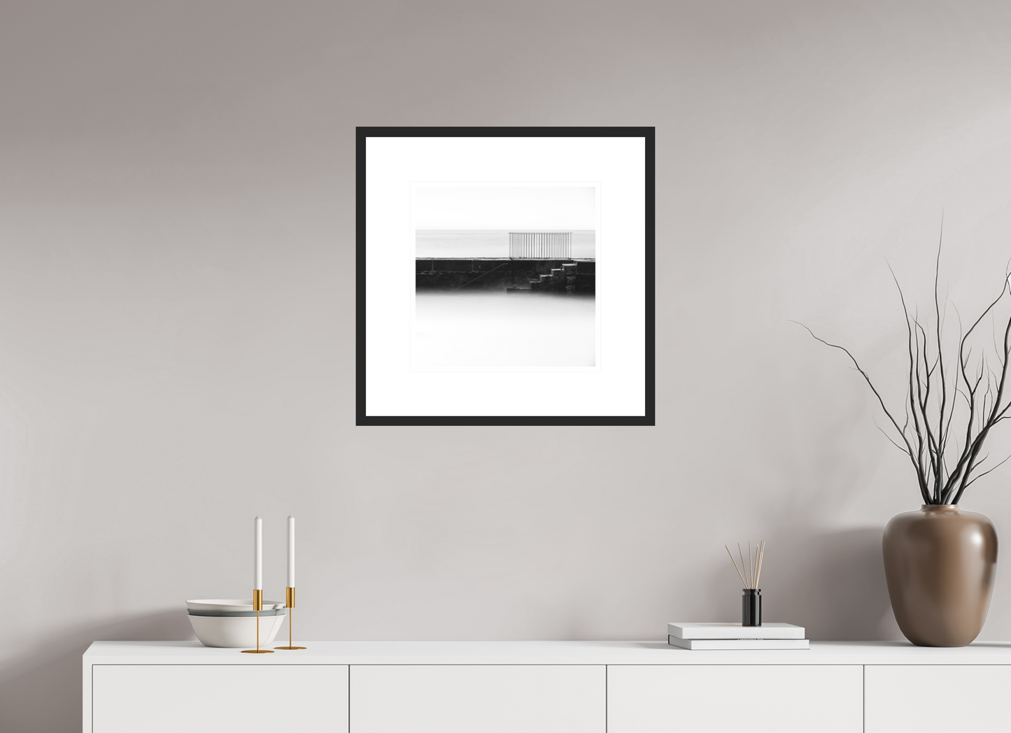 40 x 40 cm, Black Frame Museum Glass Products Chat GBT V1 SQ