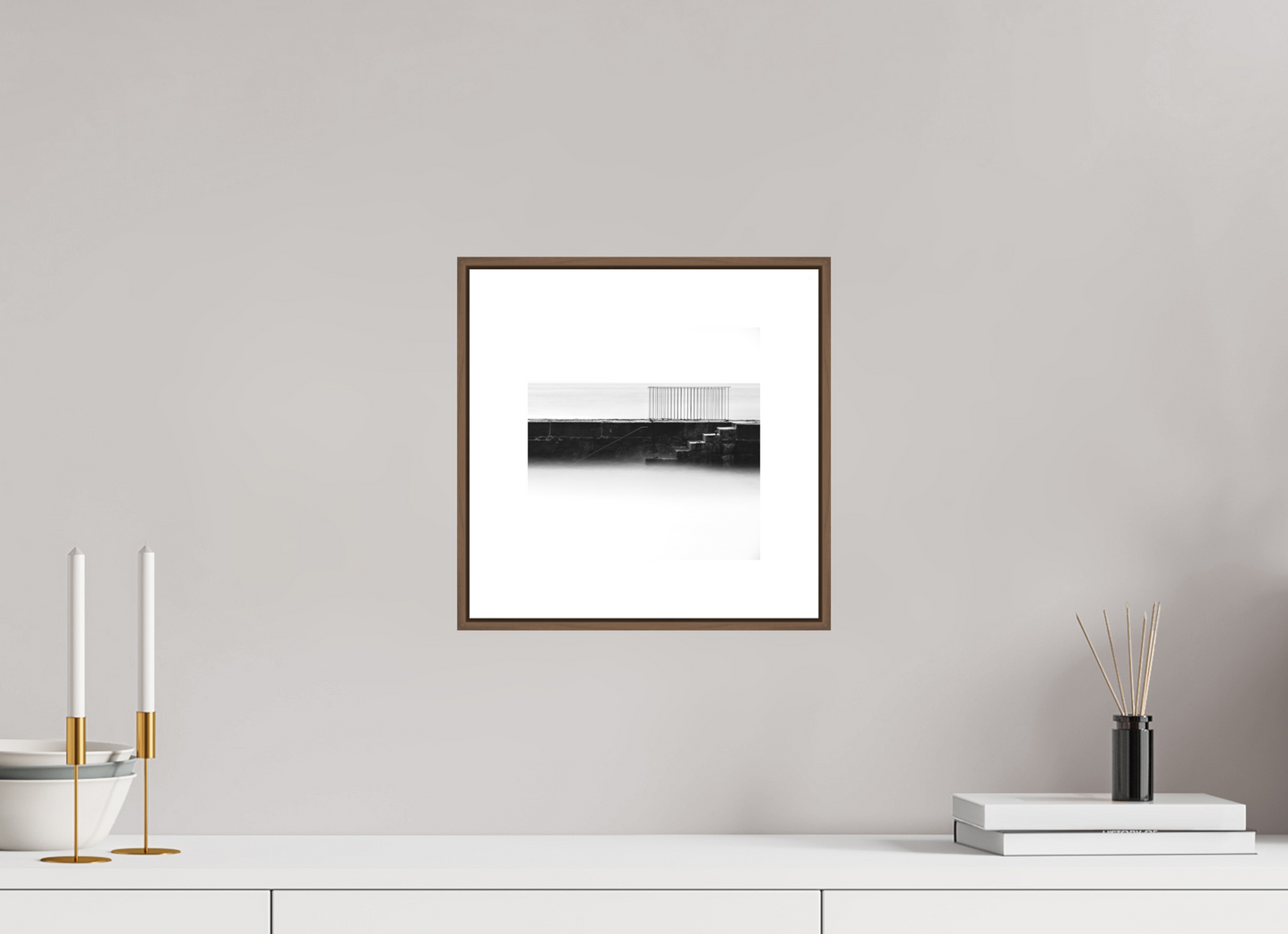 20 x 20 cm, Walnut Floater Coumeenole Study I