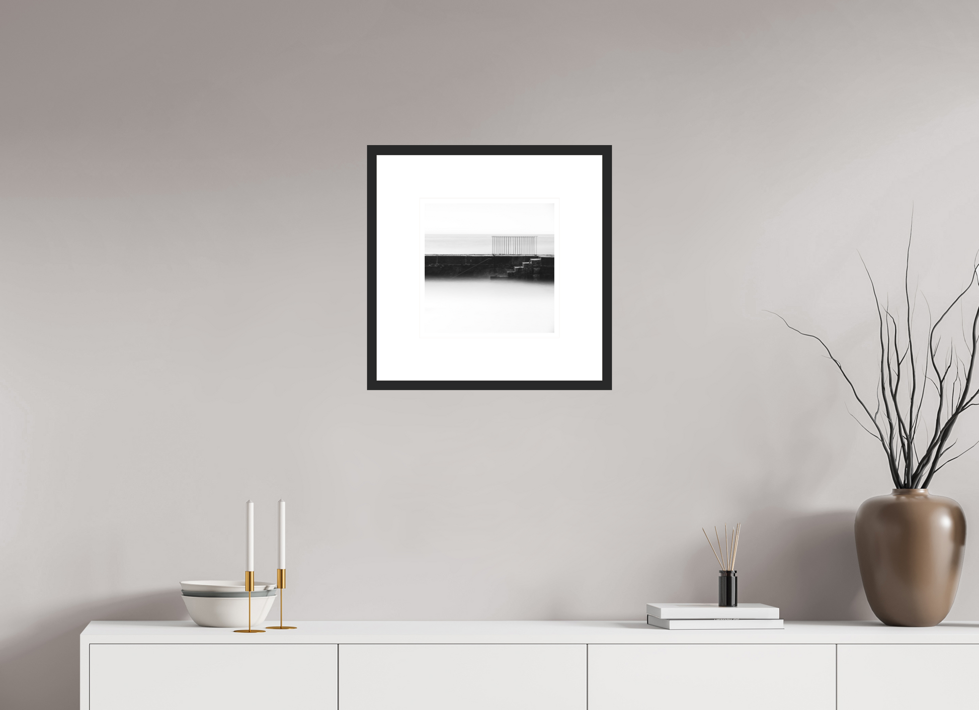 30 x 30 cm, Black Frame Museum Glass Products Chat GBT V1 SQ