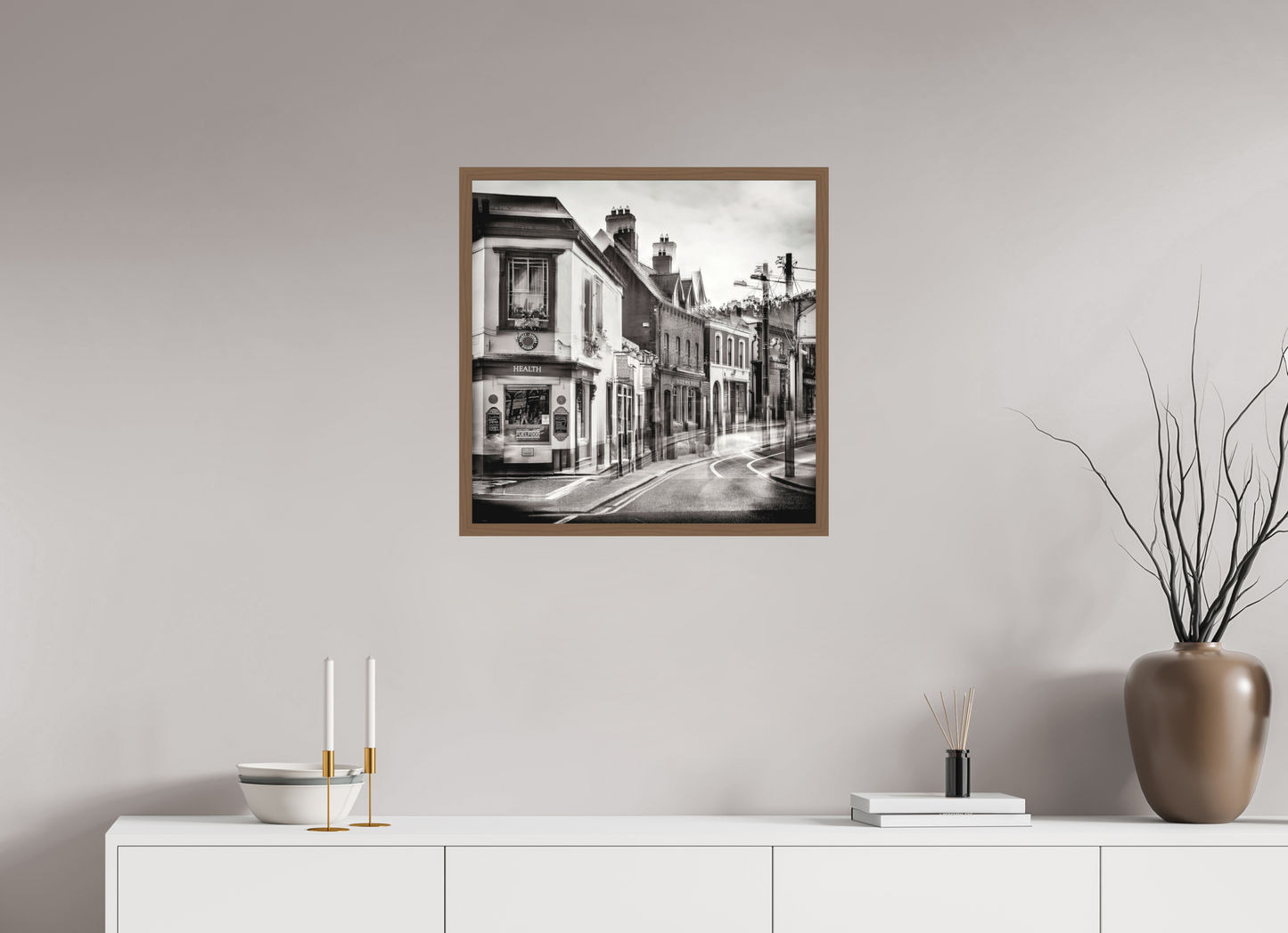 60 x 60 cm, Walnut Gallery Frame Dalkey